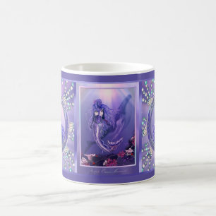 Tasse de café de sirène de l'océan violet