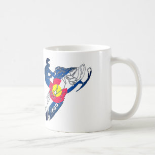 Tasse de café de snowmobile de drapeau du Colorado