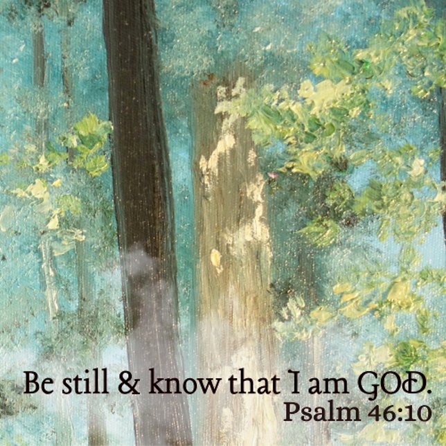 Tasse de café de style peinture à l'huile Psaume 2 (Psalm 46:10 look forward to mornings sipping coffee in this relaxing, beautiful mug.)