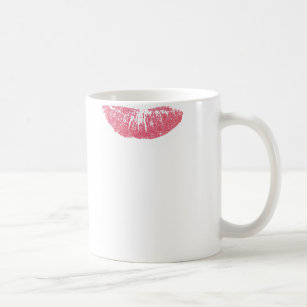 Tasse de café de tache de rouge à lèvres