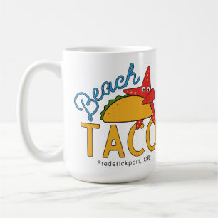 Tasse de café de taco de plage