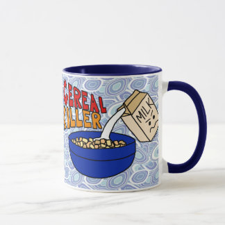 Tasse de café de tueur de céréale, carton fâché de