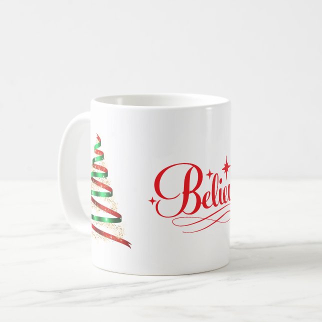 Tasse de café de vacances croyez (Devant gauche)