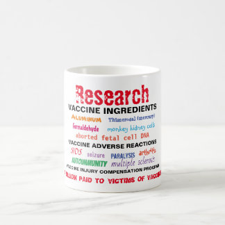 Tasse de café de vaccins de recherches