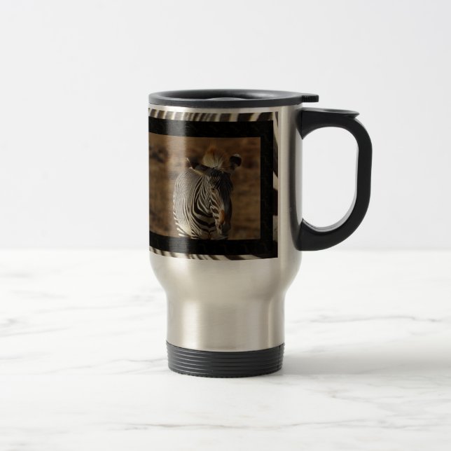 Tasse de café de voyage de zèbre (Droit)