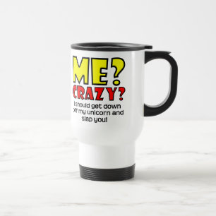 Tasse de café de voyage drôle licorne folle