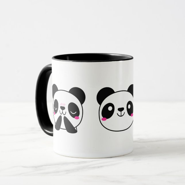 Tasse de café d'Emoji de panda (Devant gauche)