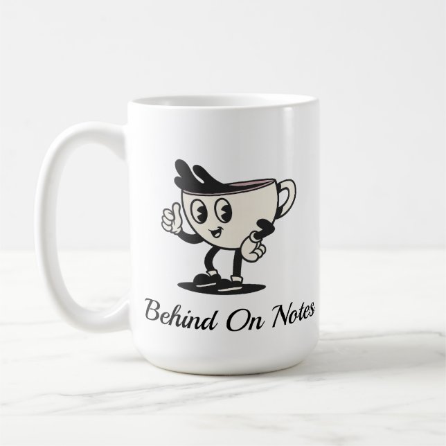 Tasse de café Derrière les notes, café rétro théra (Gauche)