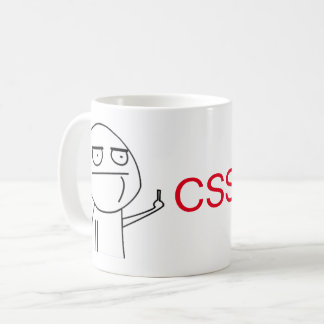 Tasse de café des programmeurs du doigt moyen CSS