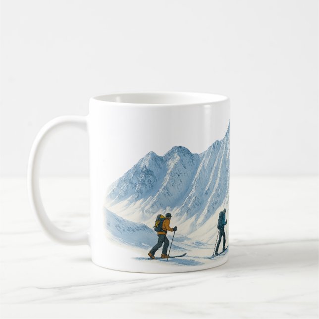 Tasse de café des skieurs de montagne (Gauche)