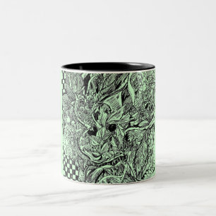 Tasse de café d'esprit en bois d'homme vert