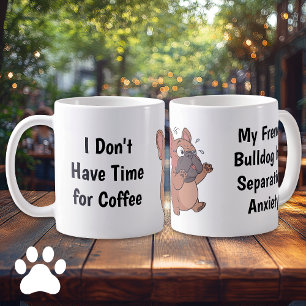 Tasse de café dessin animé de Bouledogue Français 