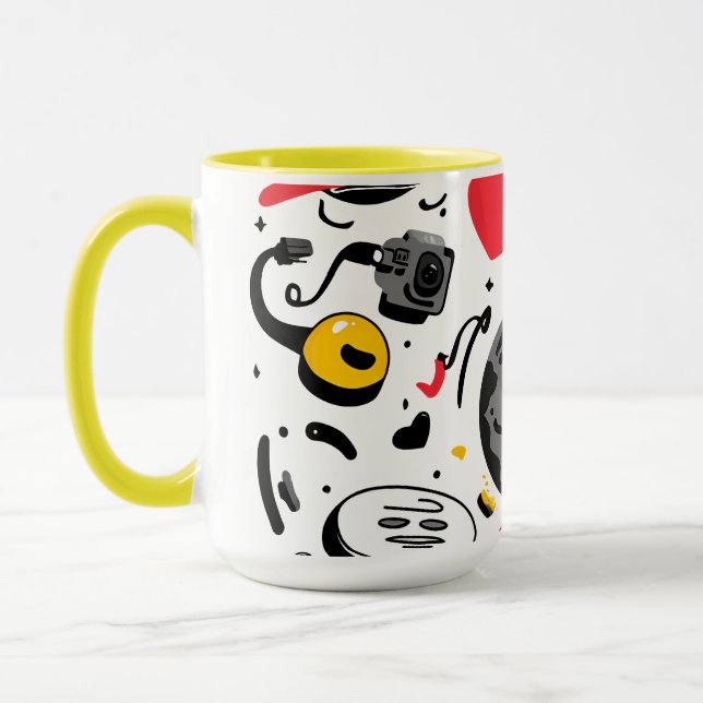 Tasse de café dessin animé Lune Mignonne Kawaii (Gauche)
