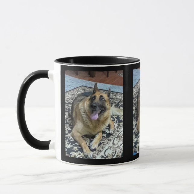 Tasse de café d'expressions de chien de berger (Gauche)