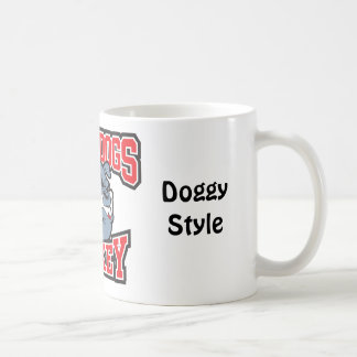 Tasse de café d'hockey de bouledogues