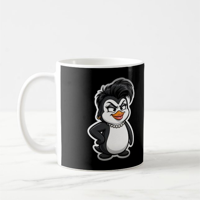 Tasse de café Diva Manchot Sassy Drôle (Gauche)