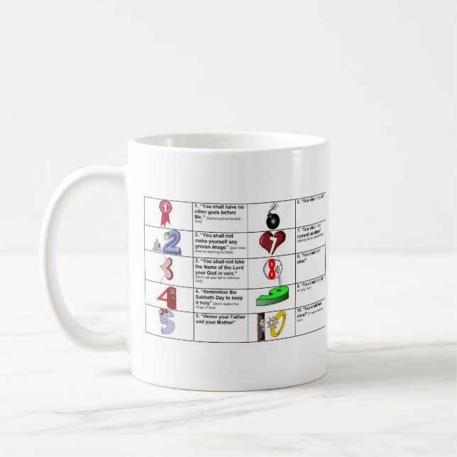 Tasse de café - Dix commandements (Gauche)