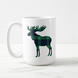 Tasse de café d'orignaux de plaid