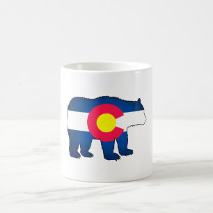 Tasse de café d'ours de drapeau du Colorado