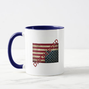 Tasse de café Drapeau américain en détresse