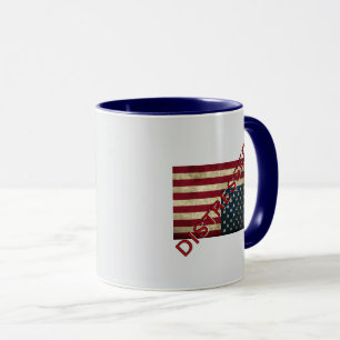 Tasse de café Drapeau américain en détresse