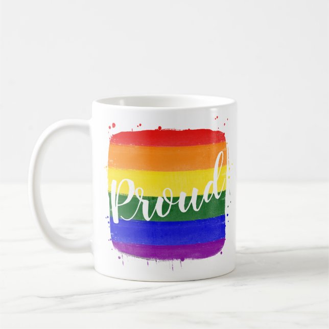 Tasse de café Drapeau Fierté LGBTQ (Gauche)