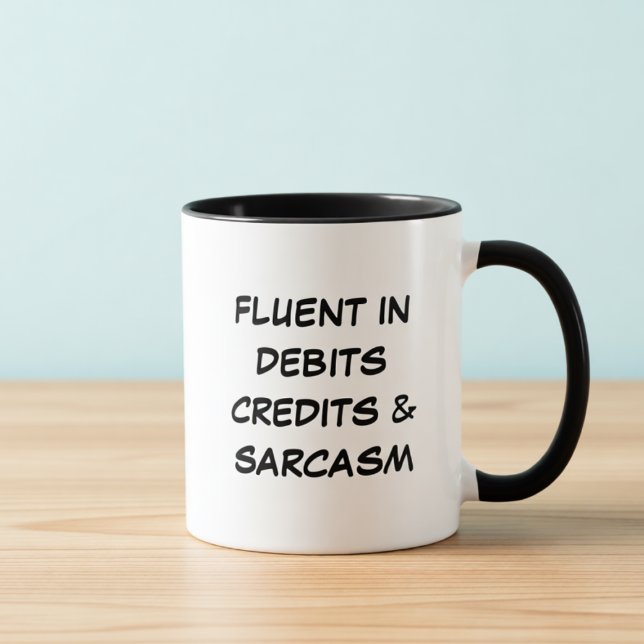 Tasse de café drôle comptable couramment en débits (Créateur téléchargé)