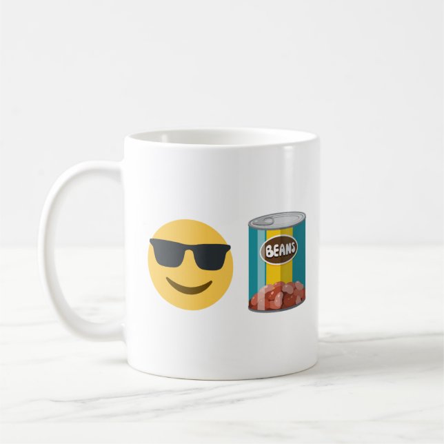 Tasse de café drôle Cool Beans, Cadeau d'humour Em (Gauche)