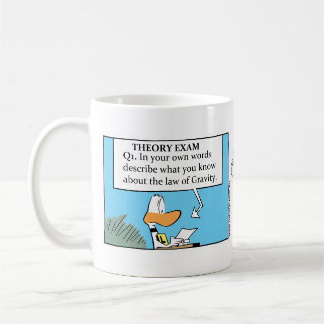 Tasse de café drôle de bande dessinée de (Gauche)