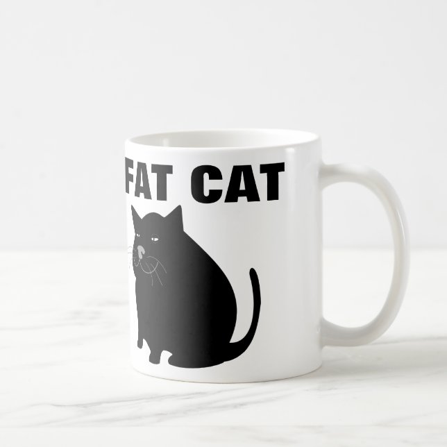 Tasse de café drôle de CAT de FAT (Droite)