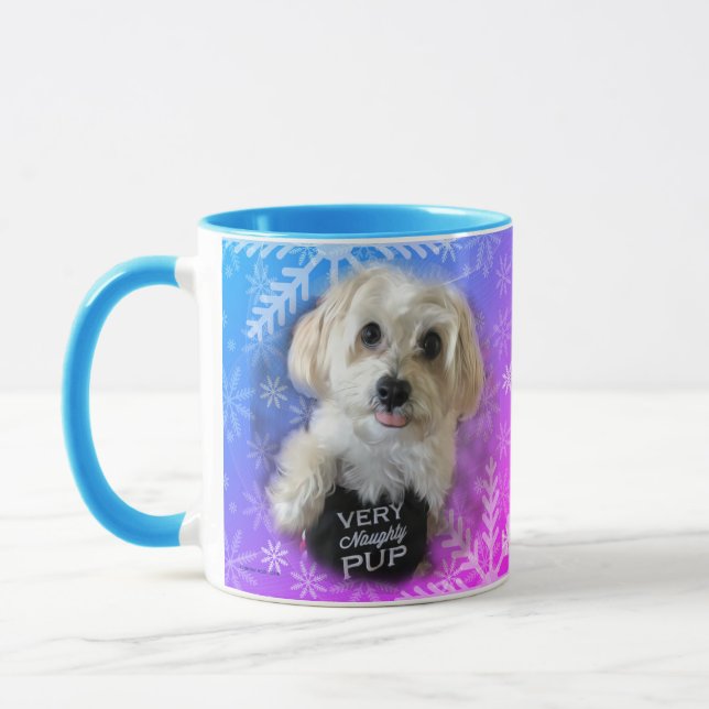 Tasse de café drôle de chiot de Morkie (Gauche)