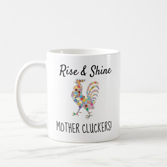 Tasse de café drôle de Cluckers de mère de hausse (Gauche)