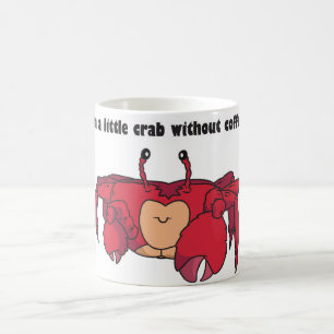 Tasse de café drôle de crabe