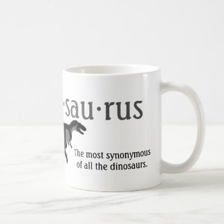 Tasse de café drôle de dinosaure de thésaurus