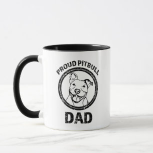 Tasse de café drôle de papa fier de Pitbull