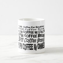 Tasse de café drôle de planning de pause café