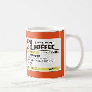 Tasse de café drôle de prescription avec le