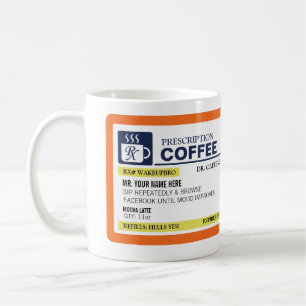 Tasse de café drôle de prescription (gauchiste)