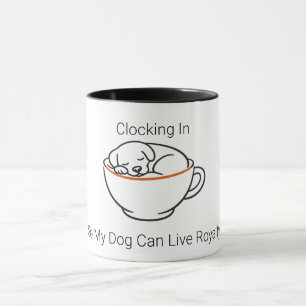 Tasse de café drôle de propriétaire de chien à poi