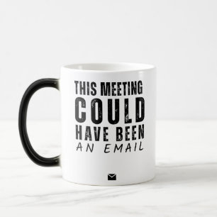 Tasse de café drôle de réunion de courriel