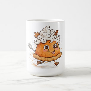 Tasse de café drôle de Thanksgiving avec tarte au