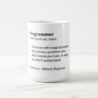 Tasse de café drôle - définition de programmeur -