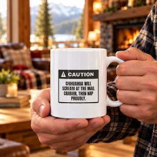 Tasse de café drôle écris Hurle après le facteur p