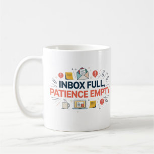 Tasse de café drôle pour bureau avec boîte de réce