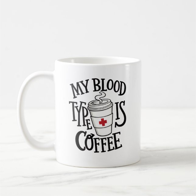 Tasse de café drôle pour infirmière – Mon groupe s (Gauche)