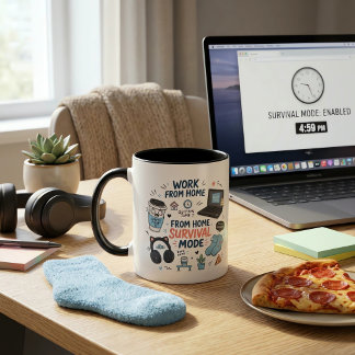 Tasse de café drôle pour survivre au mode travail 