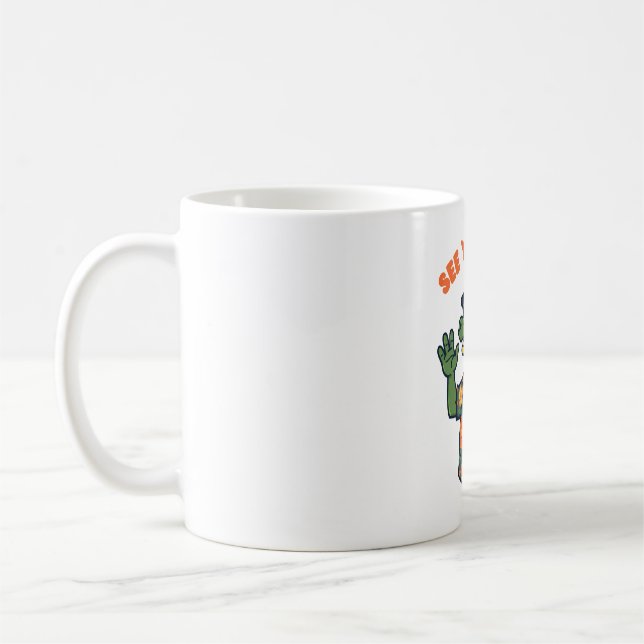 Tasse de café drôle rétro Alligator À plus tard (Gauche)