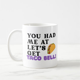 Tasse de café drôle sur le thème des tacos, cadeau