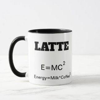 Tasse de café drôle un calembour E=MC2. de la