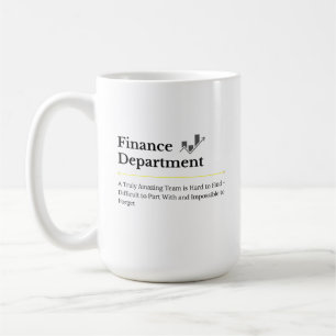 Tasse de café du département financier 